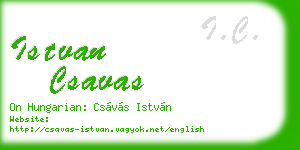 istvan csavas business card