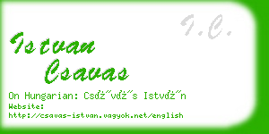 istvan csavas business card